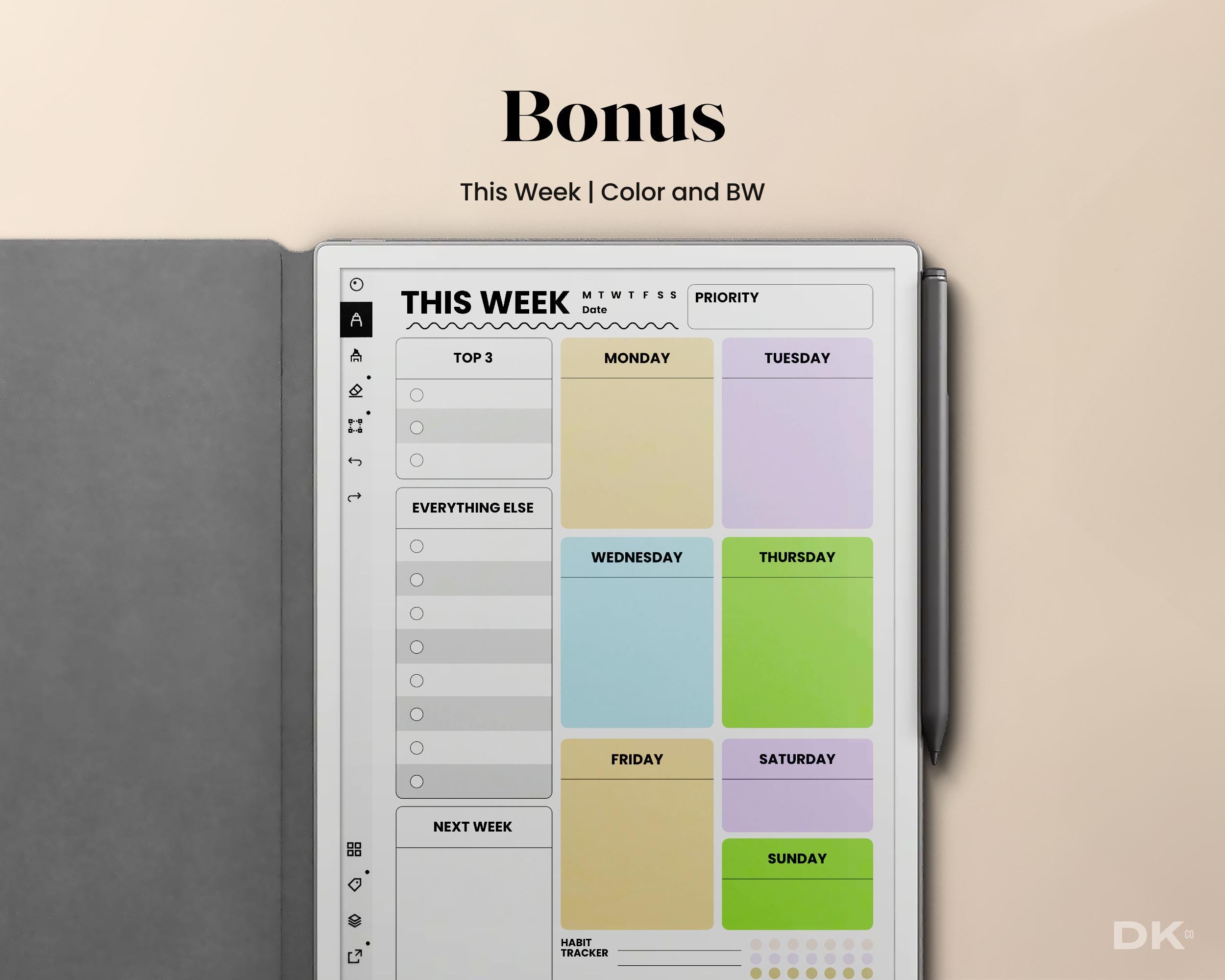 Sticky Notes for Remarkable Pro Template Sticker Note Eink List ...