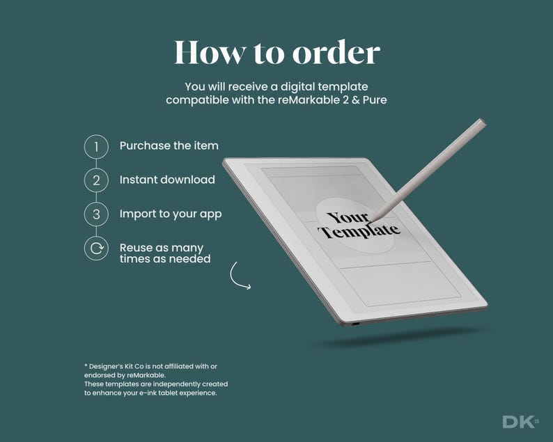To Do List for reMarkable 2 and reMarkable Pure Template Simple Planner Daily Task List Digital Checklist Dark Mode Toolbar Wide Rule