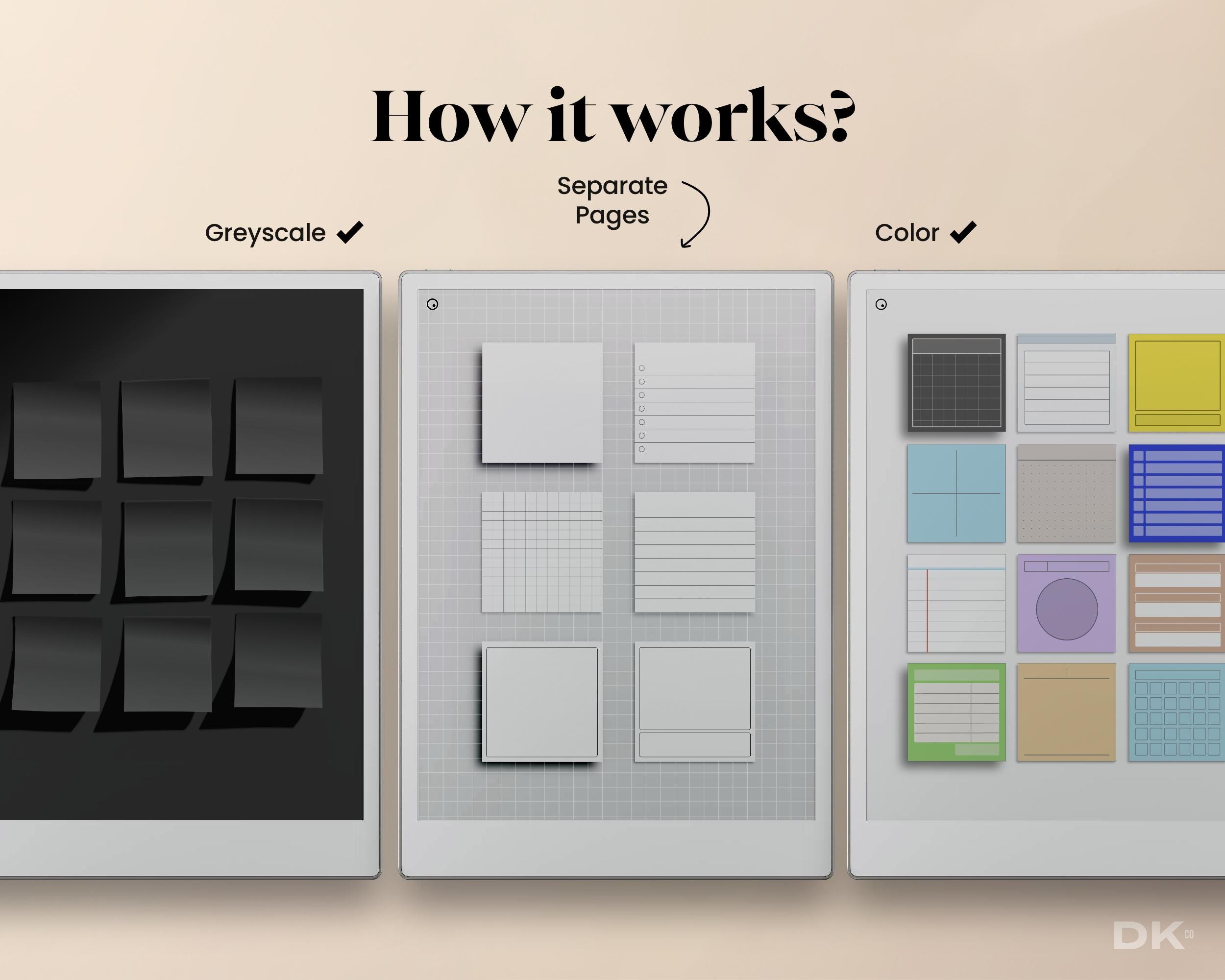 Sticky Notes for Remarkable Pro Template Sticker Note Eink List ...