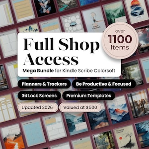 Ultimate Productivity Hub for Kindle Scribe Colorsoft | 2026 Digital Planner & Notebook Bundle | Color-Coded Executive Strategy System