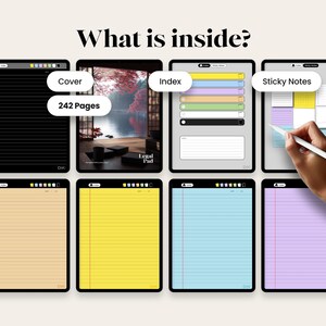 Legal Pad Planner for Goodnotes Template Memo Pad Digital Paper for Notability iPad Note Taking Template Hyperlinked Planner Pad Legal Notes