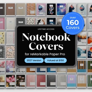 Notebook Covers 2027  for reMarkable Paper Pro Template PDF Notebook Cover Colorful Eink for reMarkable Pro Planner Organiser Smart Notepad