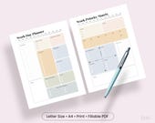 Editable Work Planner Printable Work Day Schedule Template Daily Productivity Planner Work To Do List Priority Matrix Office Fillable PDF