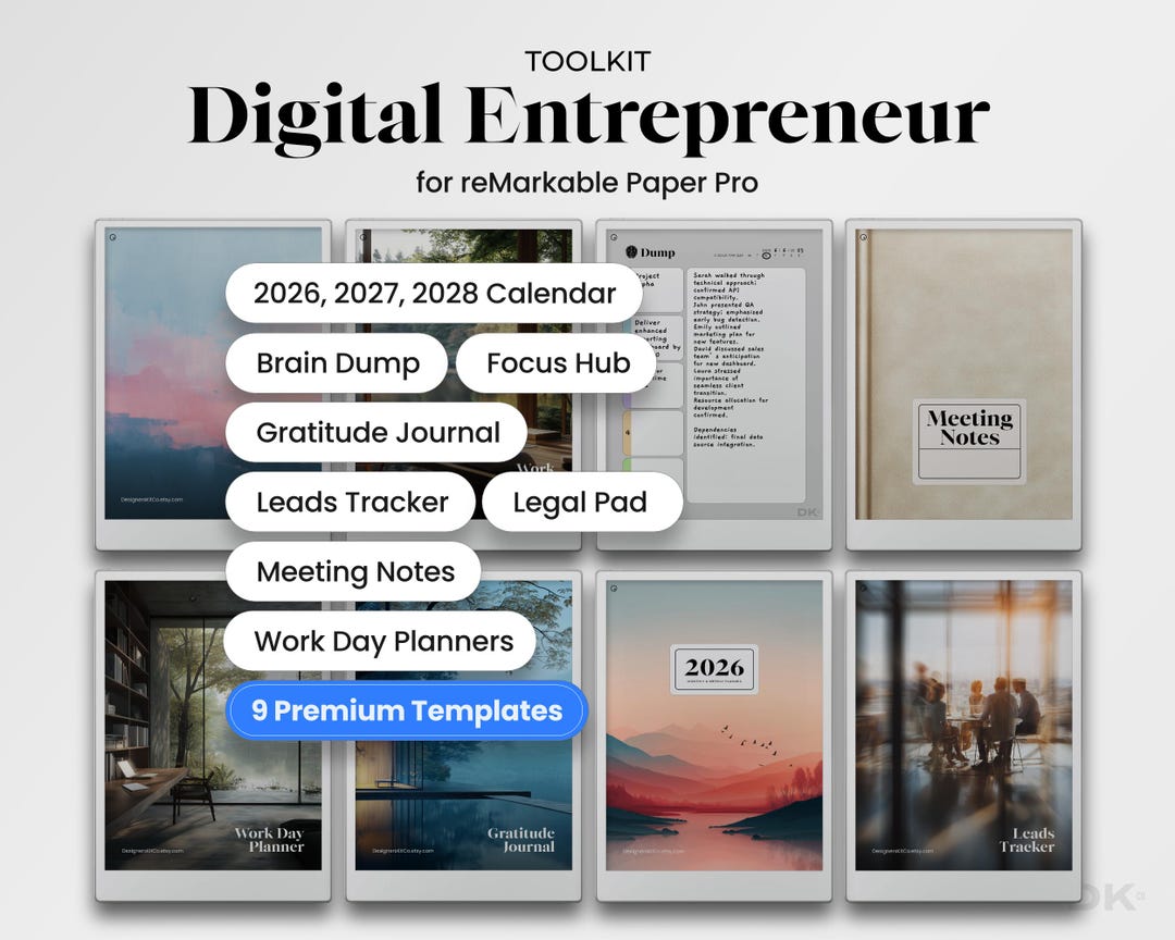 Templates Bundle for Remarkable Paper Pro Journal Daily Planner 2026 ...