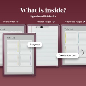 To Do List Template for Kindle Scribe Colorsoft To Do Notes for Kindle Checklist Task Tracker Bundle Business Planner Journal Workflow