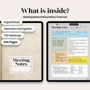 Digital Meeting Notebook for Goodnotes Meeting Minutes for Notability Note Taking Meeting Notes Business Meeting Minutes for Goodnotes