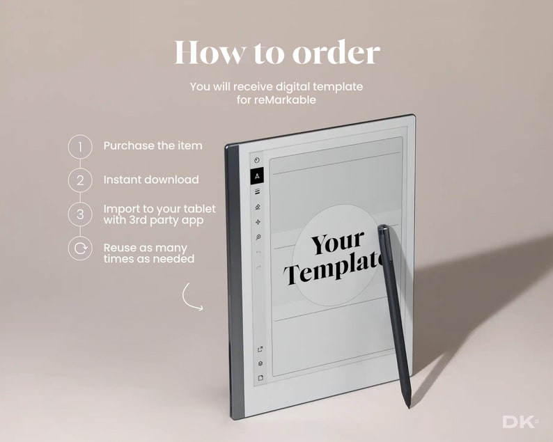 reMarkable Sleep Screen Template Suspended Screen reMarkable Notebook Cover Notepad Accessories eink Dark Mode PNG reMarkable Template rM2 Bild 5