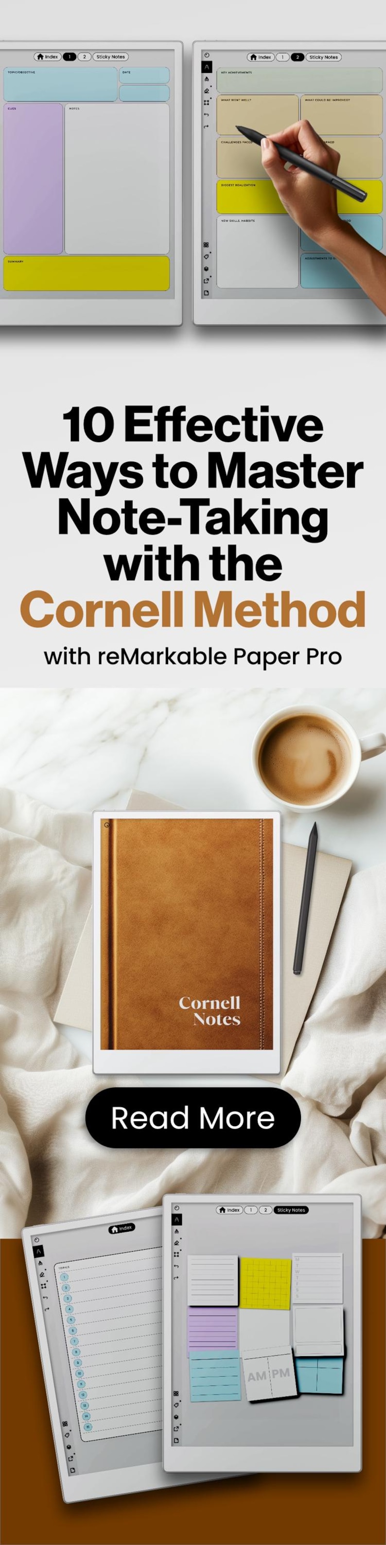 Cornell Notes for Remarkable Paper Pro Template PDF Study Planner ...