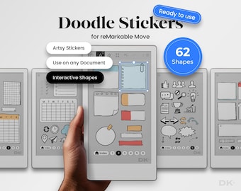 Doodle Stickers for reMarkable Move Template Stickers Charts for reMarkable Paper Pro Move Ready to Use Shapes Doodle Visuals Notebook rmdoc