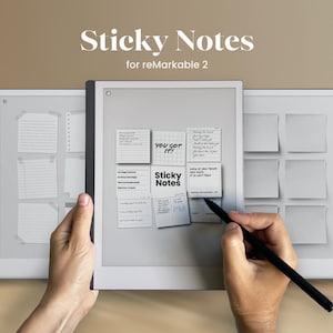 Post-it adesivi per reMarkable 2 Modello Post-it Adesivo Note eink Elenco Notebook per reMarkable Planner Accessori Barra degli strumenti Regola larga Scuro