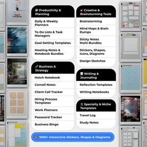 Productivity Bundle for reMarkable Paper Pro Template 2027 Planner for reMarkable Pro Template PDF Project Planner Journal Ultimate Bundle immagine 3