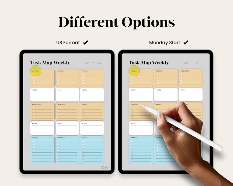 Task Map for Goodnotes Template to Do List Simple Planner Fits ...
