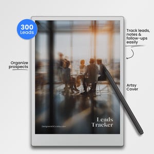 Leads Tracker for reMarkable Pro Template Client Tracker Lead Log fits reMarkable Paper Pro Sales Agency Potential Clients Notebook Manager
