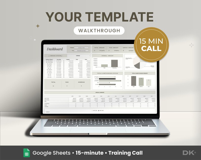 Walkthrough Session for Your Template for Google Sheets Purchased From ...