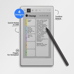 Brain Dump Template for reMarkable Move Brain Dump Digital Planner for reMarkable Paper Pro Move Checklist Template Organiser Task Tracker