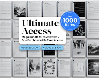Template Bundle for reMarkable 2: 1000+ Digital Planners, Layouts (Digital Download)