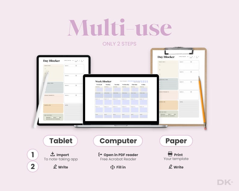 Digital Planning Template Time Management System Professional Schedule Organizer Weekly Layout Design Task Priority Framework Productivity Enhancement Tools Focus Management System Print Ready Format Daily Planning Package Efficiency