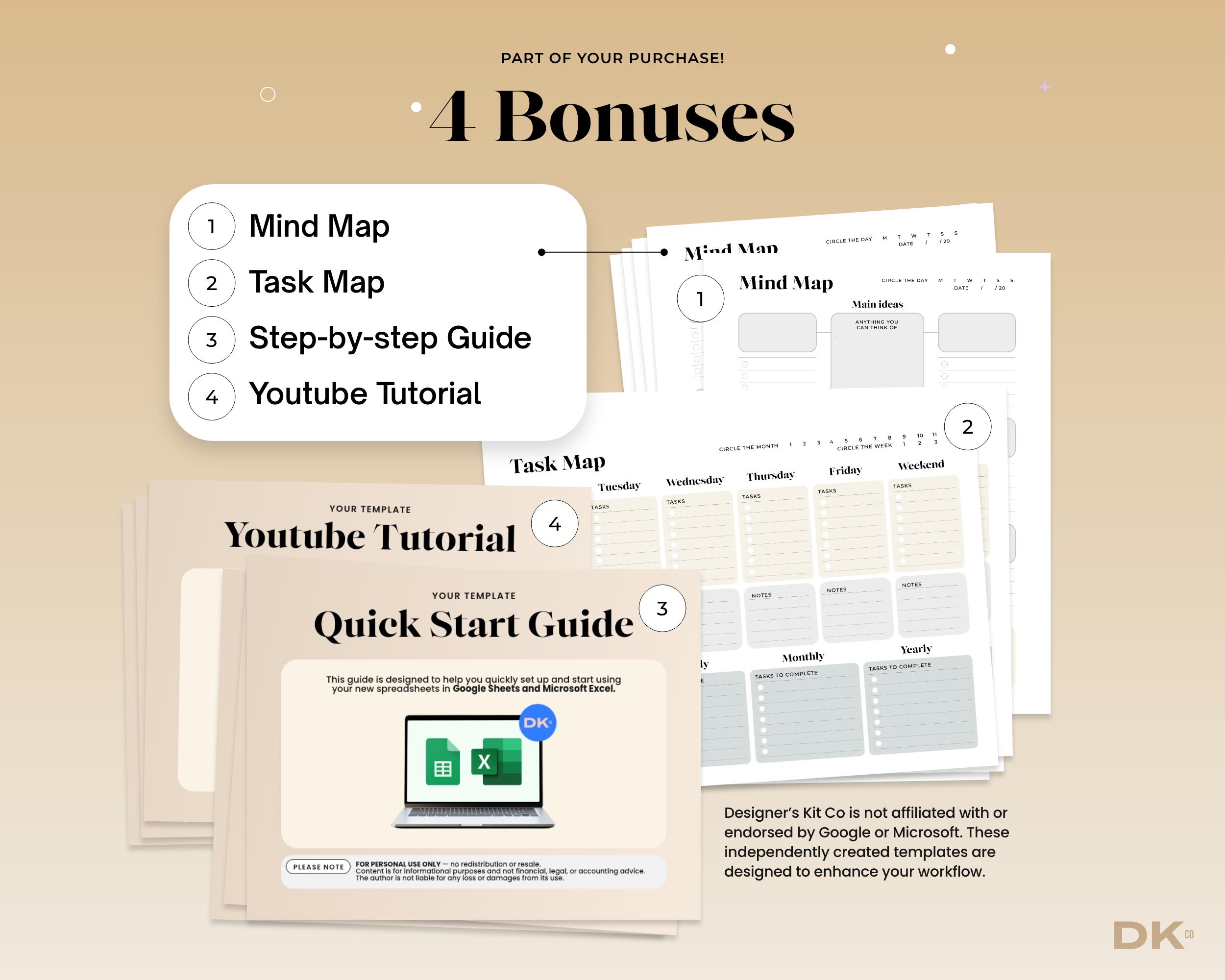 Virtual Assistant Daily Tasks for Google Sheets and Excel VA Workflow ...