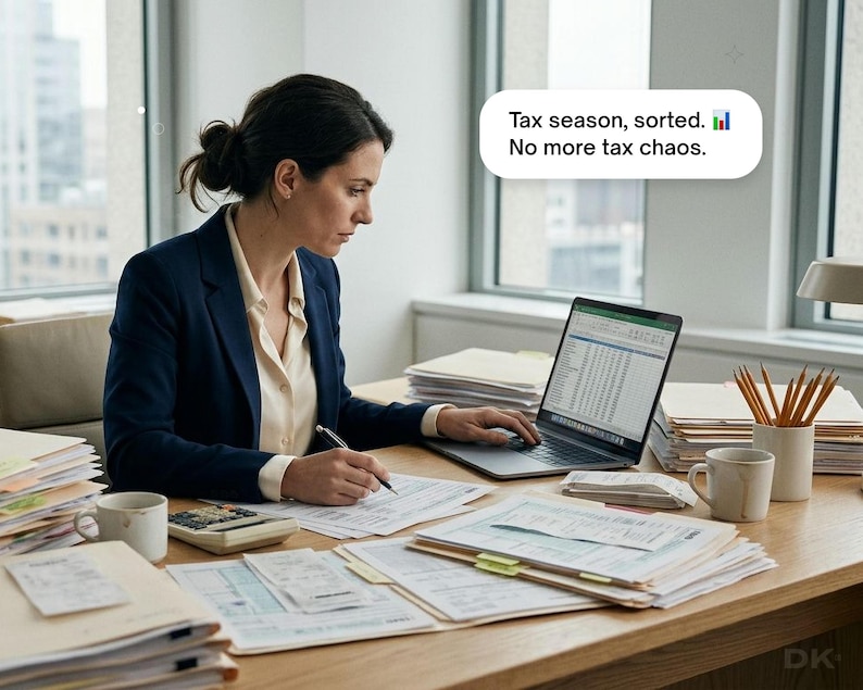 Small Business Spreadsheet Tax Preparation Digital Template Excel Accounting System Organization Financial Tracking Tool Entrepreneur