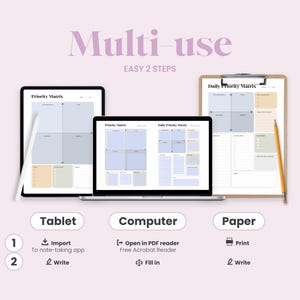 Priority Matrix Printable Template Eisenhover Decision Matrix Daily Productivity Planner Work To Do List Priority Matrix Office Fillable PDF