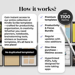 Productivity Bundle for Kindle Scribe Colorsoft | 900+ Items (Digital Download)