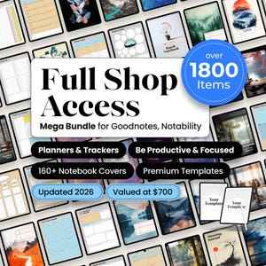 Productivity Bundle for Goodnotes Template 2026 Planner for Notability Hyperlined PDF Project Manager Journal Ultimate Digital Notebook Set