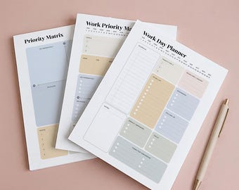 To Do List Notepad Priority Matrix Planner Tear Away Desk Pad for Office Work Day Organizer Coworker Gift 50 Sheets Letter Size Notepad