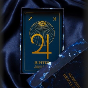 Cartes minimalistes Astrosoul Oracle Deck avec feuille d'or | Jeu de tarots | Astrologie pour débutants et experts avec guide