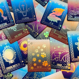 Arcanum Vitae Deck | Lenormand Cartomancy Tarot Cards | Minimalistic Cards with Rainbow | Gold Edges | Beginners and Experts with Guide Book image 2