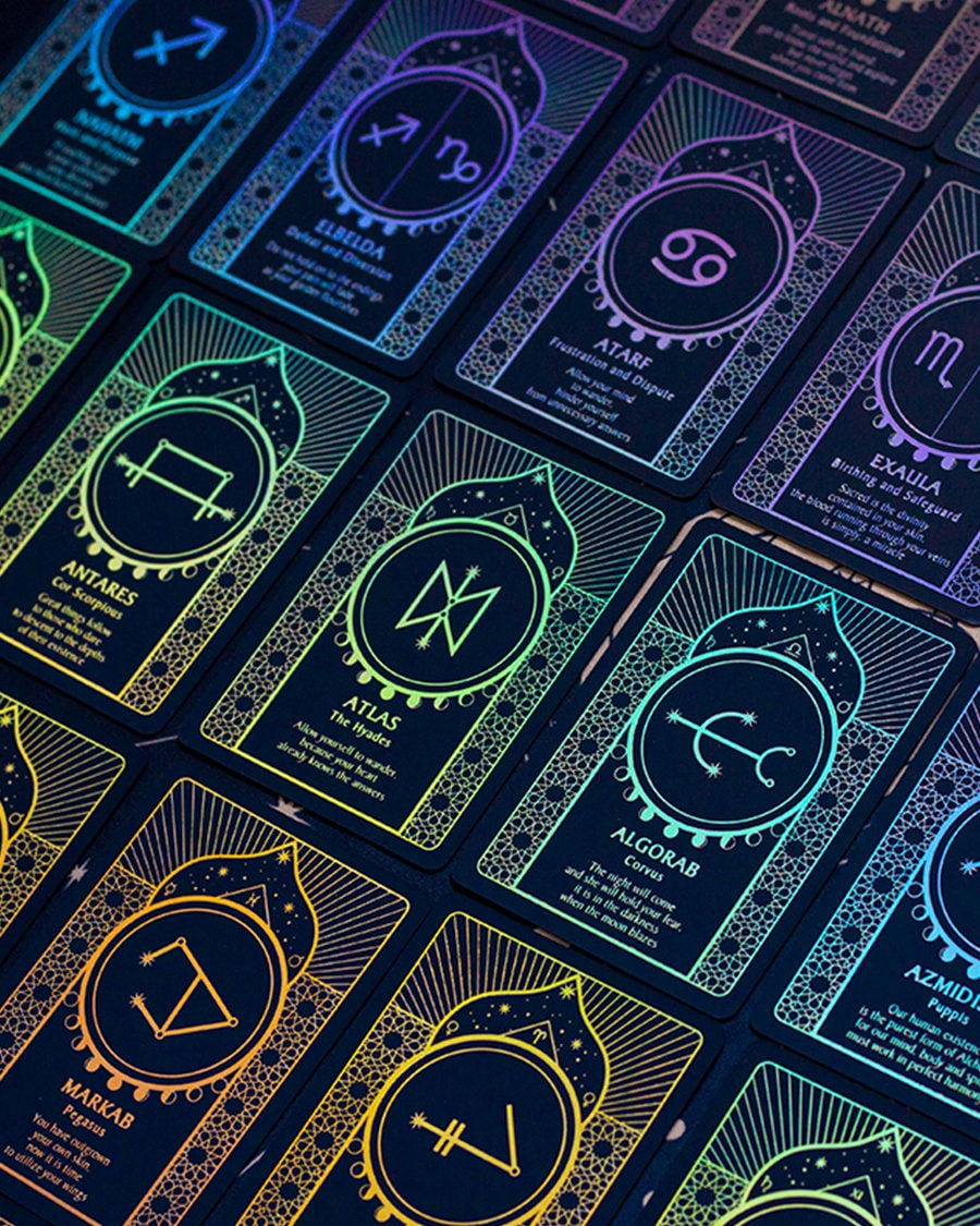 Ethereal Orbs Oracle Deck | Minimalistic Cards With Rainbow Foil ...