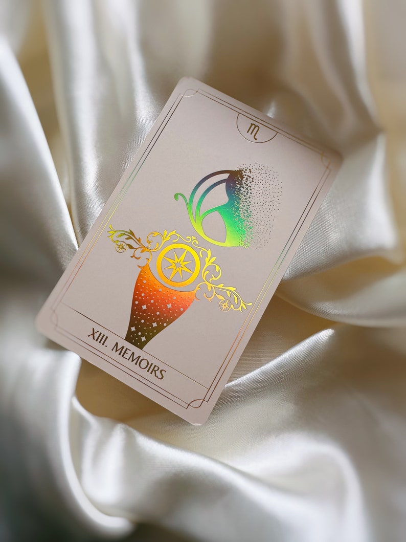 Arcanum Vitae Deck | Lenormand Cartomancy Tarot Cards | Minimalistic Cards with Rainbow | Gold Edges | Beginners and Experts with Guide Book image 4