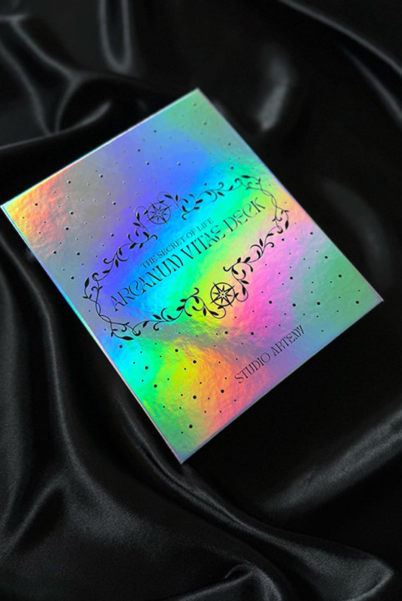 Arcanum Vitae Deck | Lenormand Cartomancy Tarot Cards | Minimalistic Cards with Rainbow | Gold Edges | Beginners and Experts with Guide Book image 6