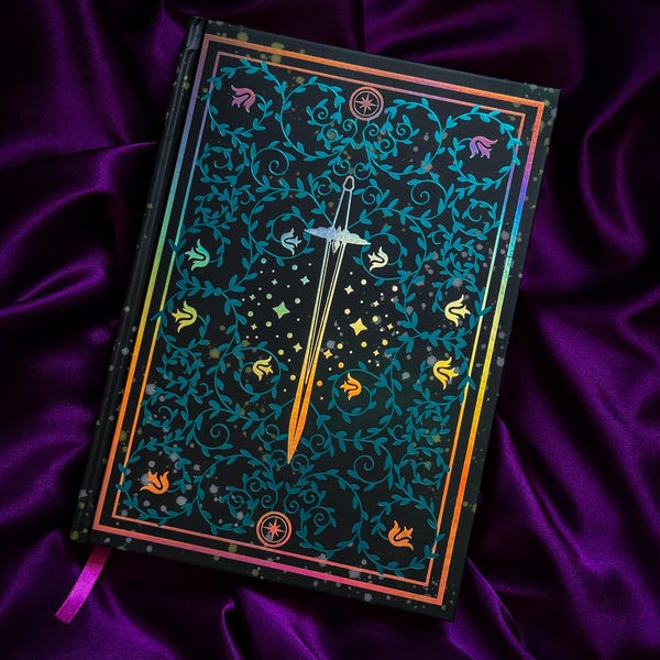 Strength Journal | Fantasy Bookish | Dot Grid Bookish Notebook |Holographic Foil | SJM Notebook | BookTok Gift