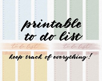 Black A4 Printable to Do List for Instant Download - Etsy