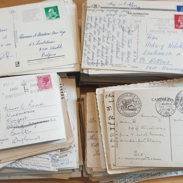 Philatelie Briefmarken Korrespondenz Mistery Box Postkarten Alle verwendeten mit Briefmarken verschickt wählen Sie Ihre Losgröße