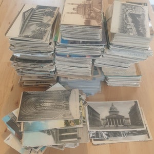 Lot ORIGINAL VINTAGE postcards 1900-1980 all not sent/UNUSED Blank unsent pick your lot size mistery box postcrossing wedding guestbook