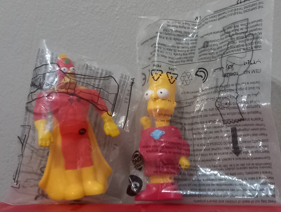 Mcdonalds Bart and Homer Simpson Figures Etsy