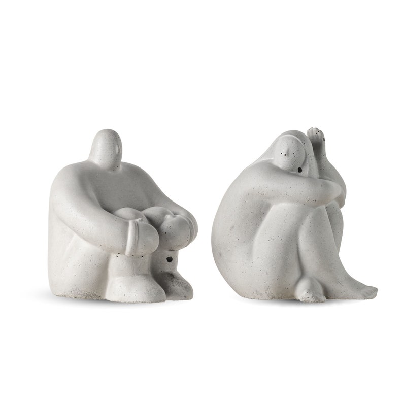 Concrete Bookends Set of Two. Charming boho-style bookends will beautify your shelves. image 7