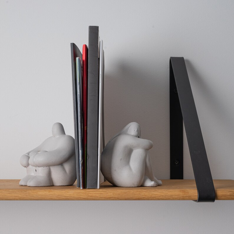Bookends, bookshelf decor Concrete people man or woman figure. Modern, designer bookends in the style of minimalism. image 6