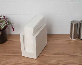 Napkin Holder for Table, Kitchen Decor. Modern Concrete Napkin Holder, Kitchen Organizer.