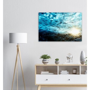 Grotta di ghiaccio a Breidamerkurjöküll - Poster premium Islanda su carta semiopaca sala da pranzo art