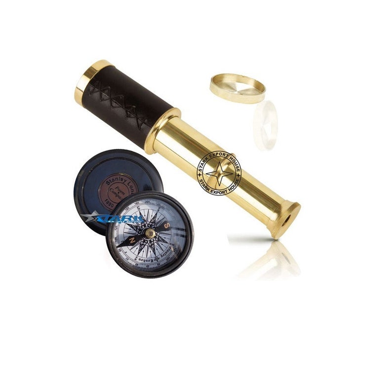 Brass Compass Pocket Sundial Compass for Navigation Outdoor Activities
