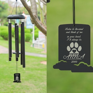 Personalized Listen to the Wind Memorial Chime | Personalized Memorial Wind Chime |  In Memory of Wind Chime | Personalized Wind Chime