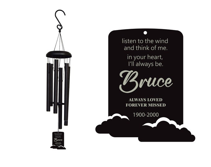 Personalized Listen to the Wind Memorial Chime | Personalized Memorial Wind Chime |  In Memory of Wind Chime | Personalized Wind Chime