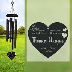 Memorial Wind Chimes | Personalized Memorial Wind Chime |  In Memory of Wind Chime | Personalized Wind Chime