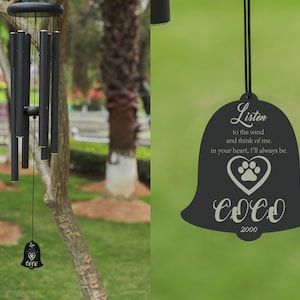 Personalized Listen to the Wind Memorial Chime | Personalized Memorial Wind Chime |  In Memory of Wind Chime | Personalized Wind Chime