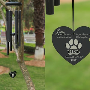 Personalized Listen to the Wind Memorial Chime | Personalized Memorial Wind Chime |  In Memory of Wind Chime | Personalized Wind Chime