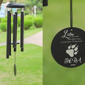 Personalized Listen to the Wind Memorial Chime | Personalized Memorial Wind Chime |  In Memory of Wind Chime | Personalized Wind Chime