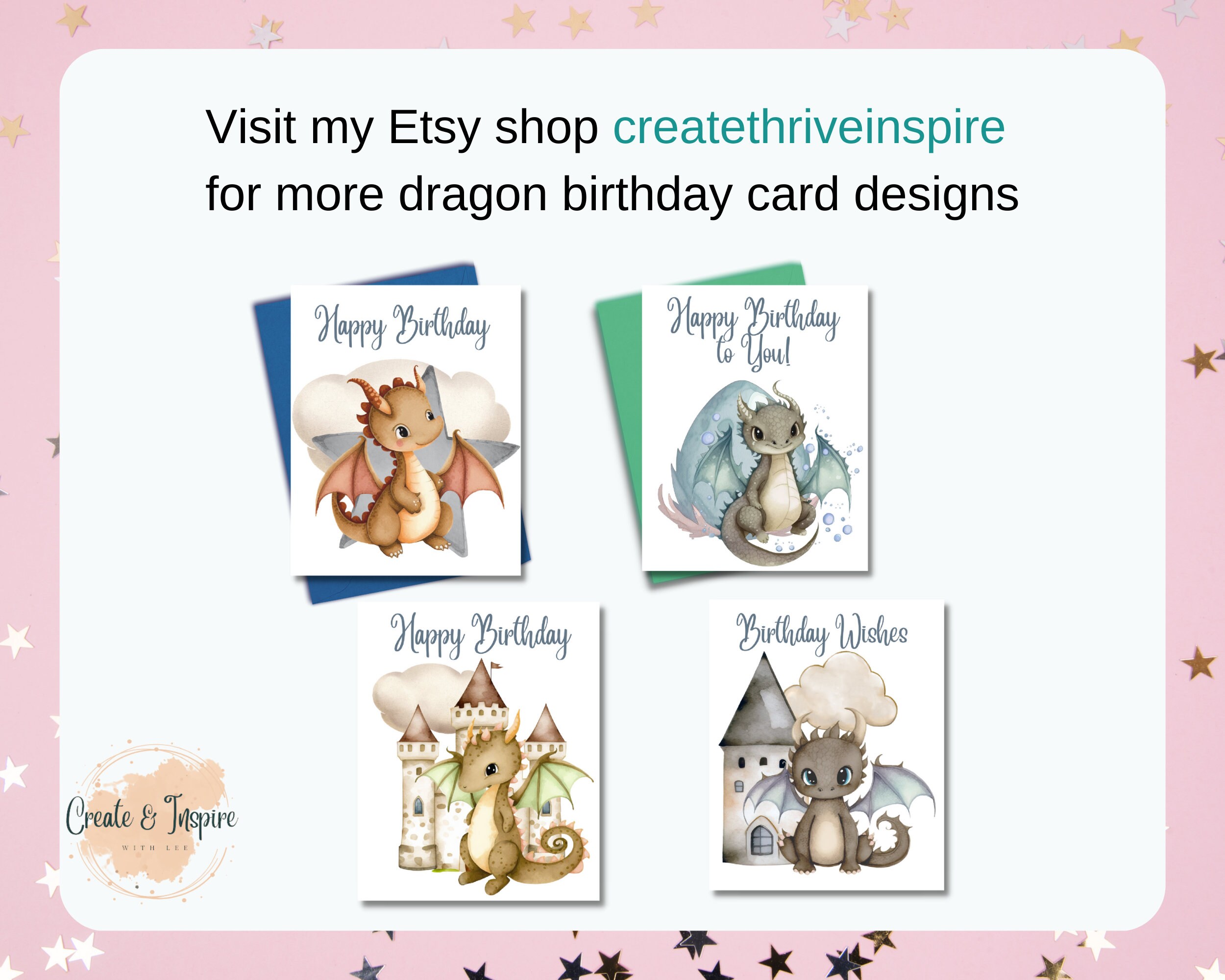Cute Dragon Birthday Card for Kids| Digital Printable Card| Dragon ...
