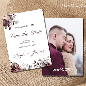 Wedding Save the Date Template Printable Self Edit Save the - Etsy